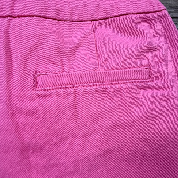 J. Crew Crewcuts Scallop Edge Chino Shorts Pink Sz 7 Button Closure Adjustable - Picture 5 of 10